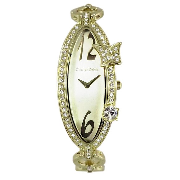 Charles Delon Dress/Formal Style Gold Watch